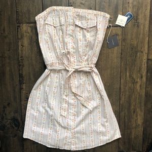 Heritage 1981 Strapless Button Down Floral Dress